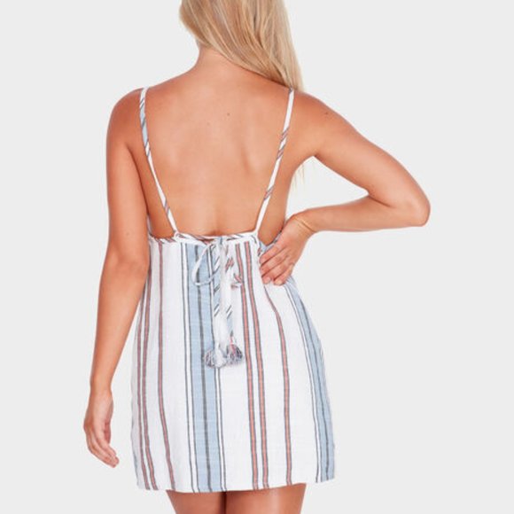 TIGERLILY San Marcos Cotton Stripe Mini Apron Dress RRP$110 - Picture 10 of 16